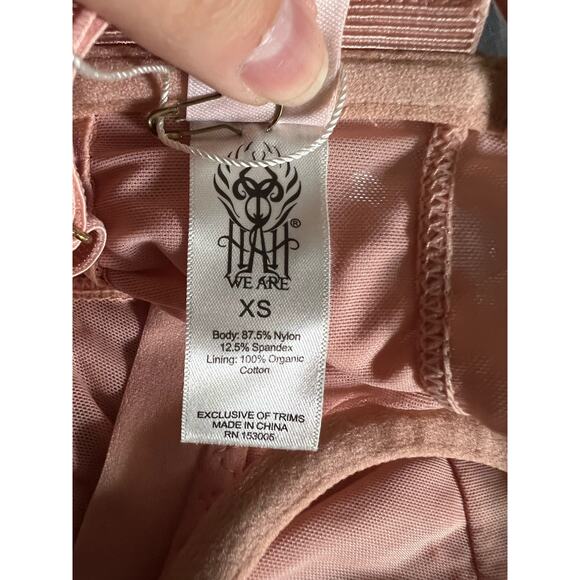 NWT Free People We Are HAH Women's Under The Wire Bodysuit Copper Rose Pink XS - Picture 11 of 13